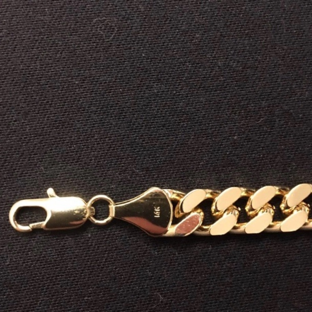 Gold chain 14k stamped Cuban 30in 10mm Box Style - Picture 5 of 5